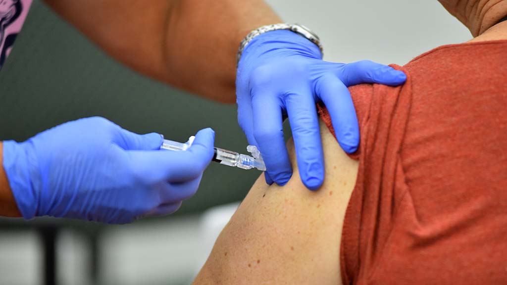 County health workers give Hepatitis A shots at clinics and libraries.