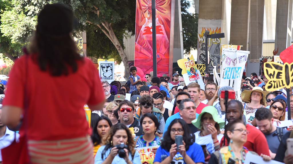 As many as 1,500 people attended the Chicano Park rally, according to organizers.