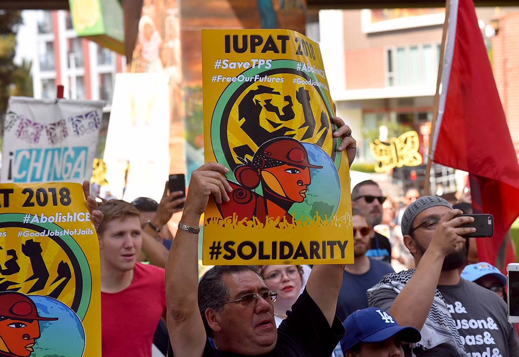 The International Union of Painters of Allied Trades took part in the Chicano Park rally.