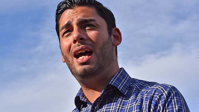 Ammar Campa-Najjar, shown at a recent Escondido rally, hopes uncounted votes from that city and San Marcos will elevate him to Congress.