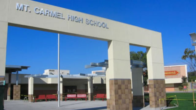 Entrance to Mt. Carmel High School