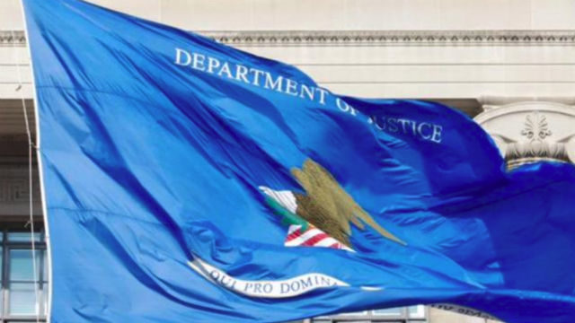Justice Department flag in Washington