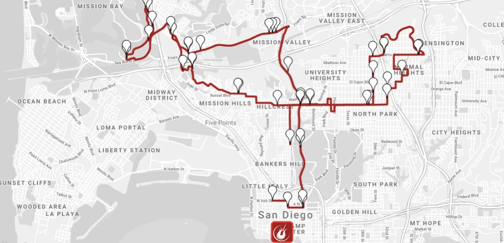 Rock And Roll Marathon San Diego Map Map