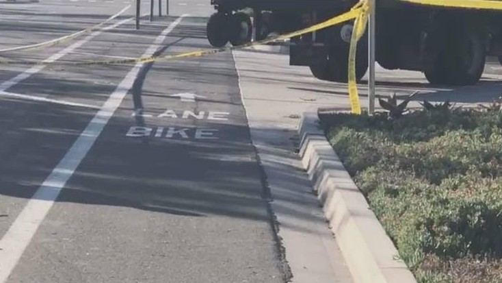 Bike lane where cyclist died