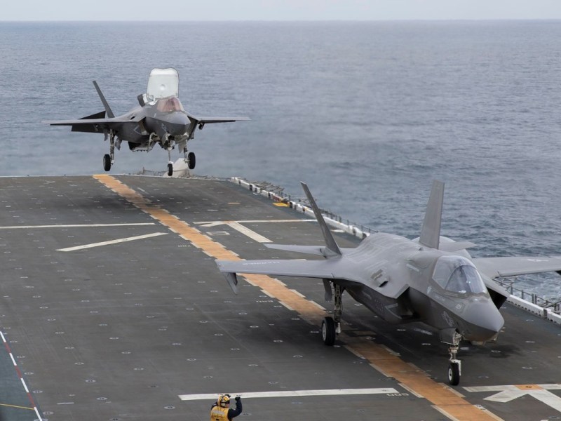 F-35 jets on USS Tripoli