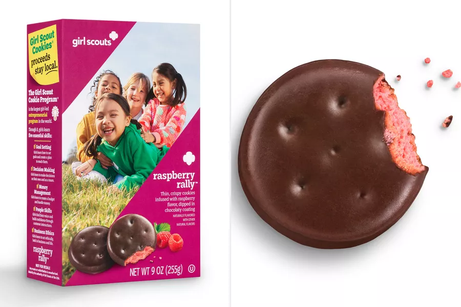 Girl Scouts Unveil 'Raspberry Rally' Cookie Coming in January.