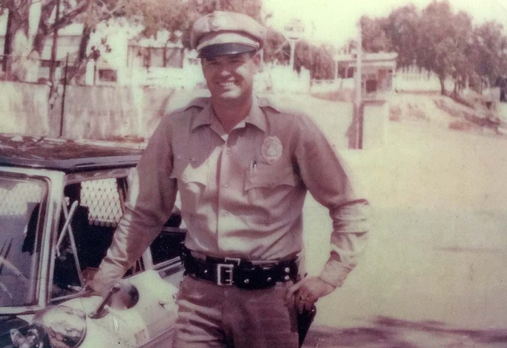 Jack Mullen of San Diego Police Department in Old Town in 1963.