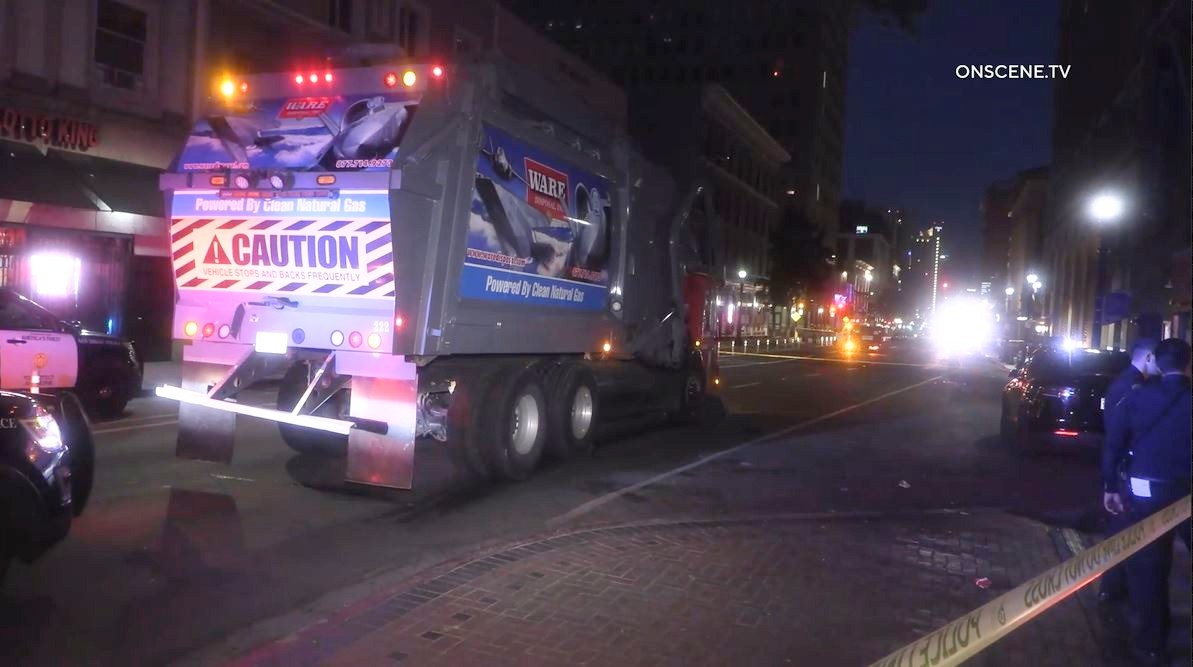 Man Lying in Downtown Street Run Over and Killed by Trash Truck Times of San Diego