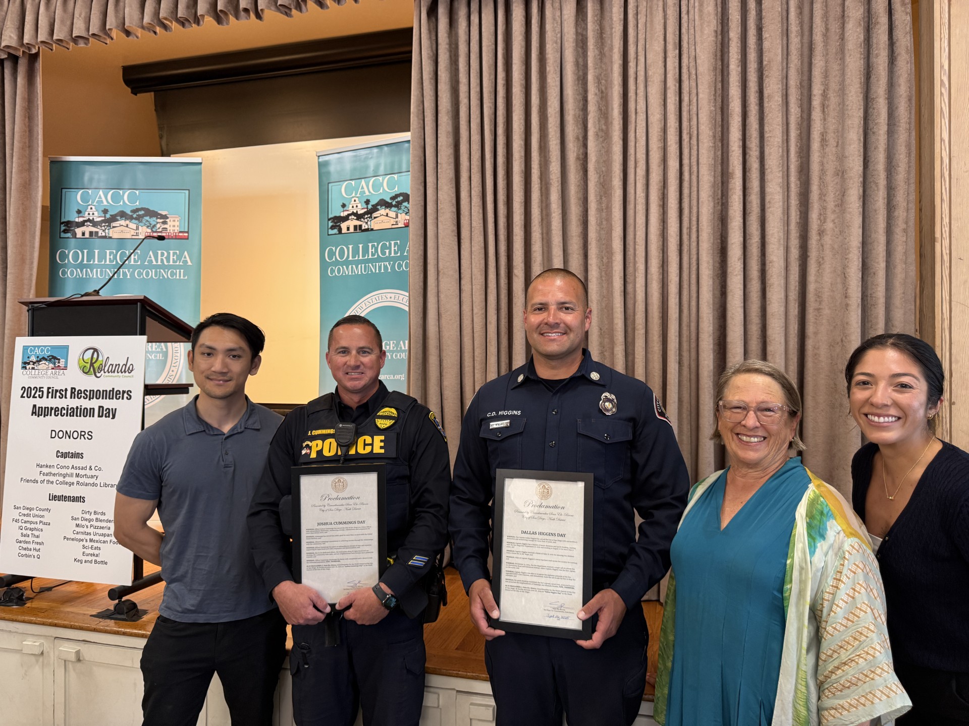 College Area Community Council holds First Responders Appreciation Day