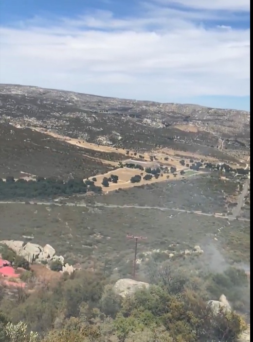Wildfire north of Campo spreads to 23 Acres, containment at 50%