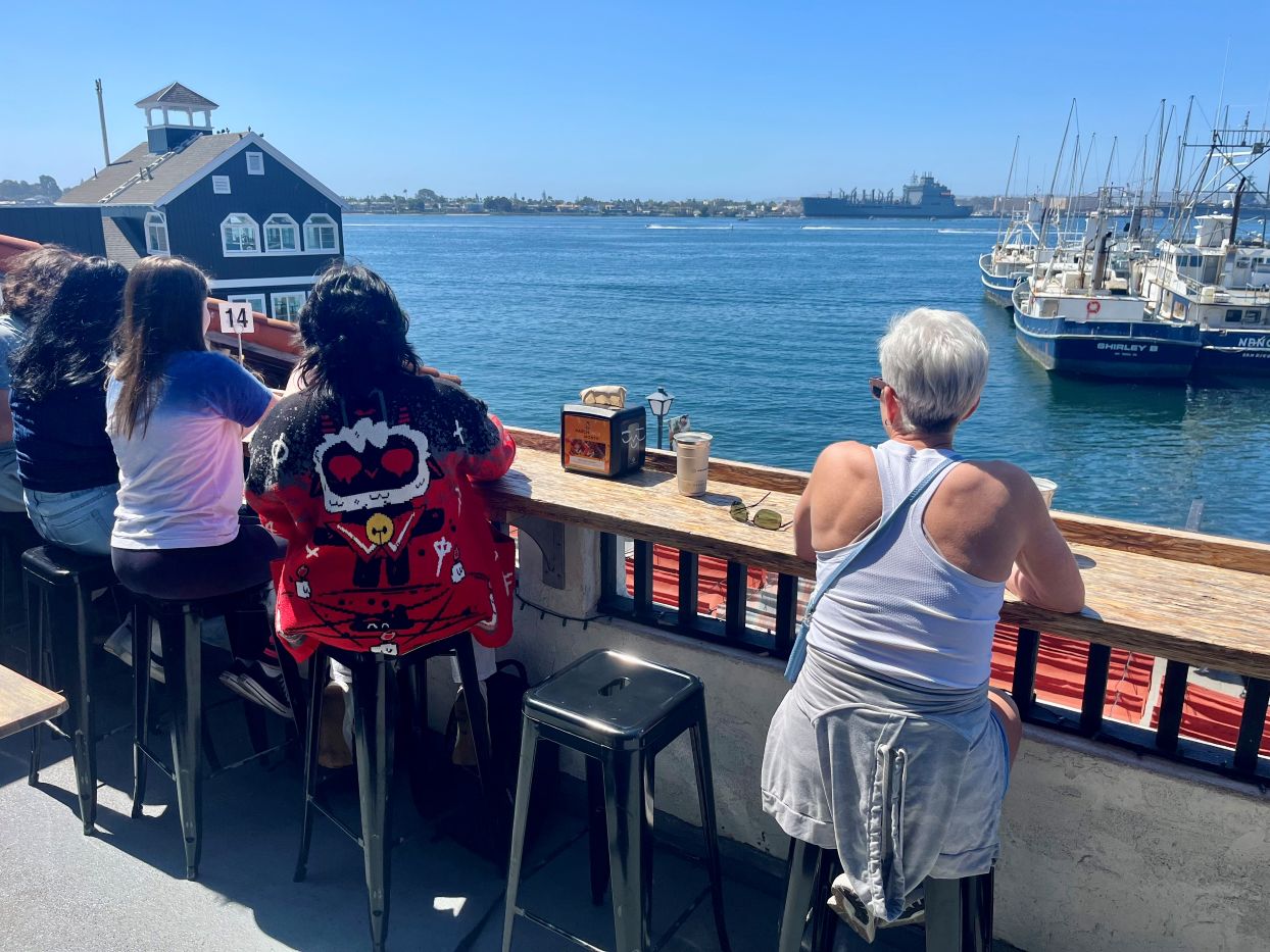 Tacos with a downtown water view