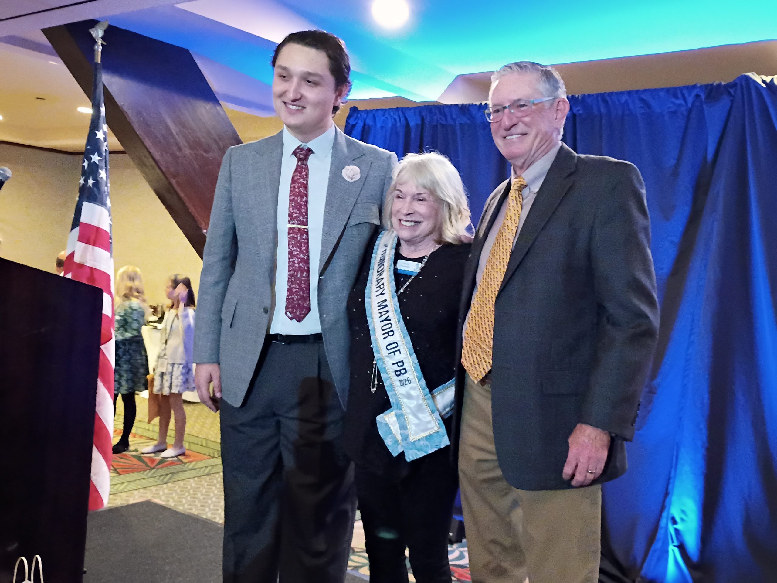 Pacific Beach Town Council honorary mayor and others at annual dinner