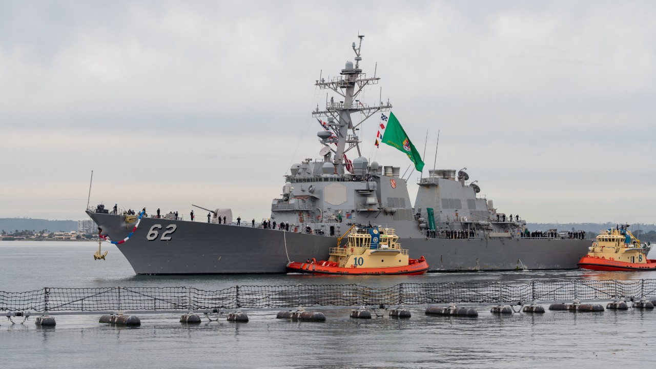 Destroyer USS Fitzgerald returns to San Diego after 7-month deployment