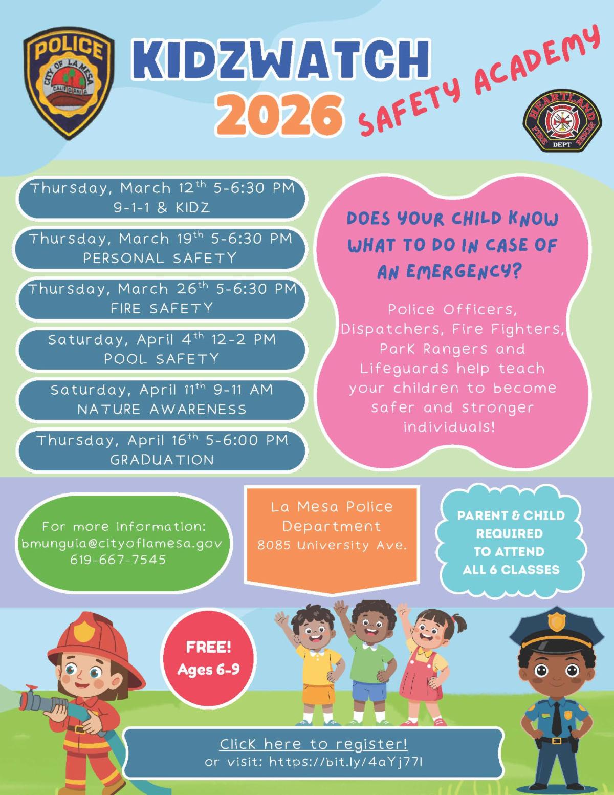 There&rsquo;s still time: Enrollment for LMPD&rsquo;s KidzWatch Safety Academy ends on March 6