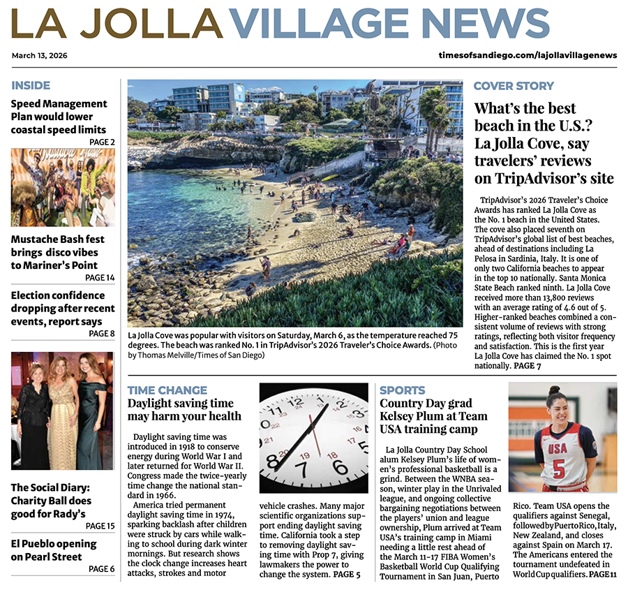La Jolla Village News: March 13, 2026