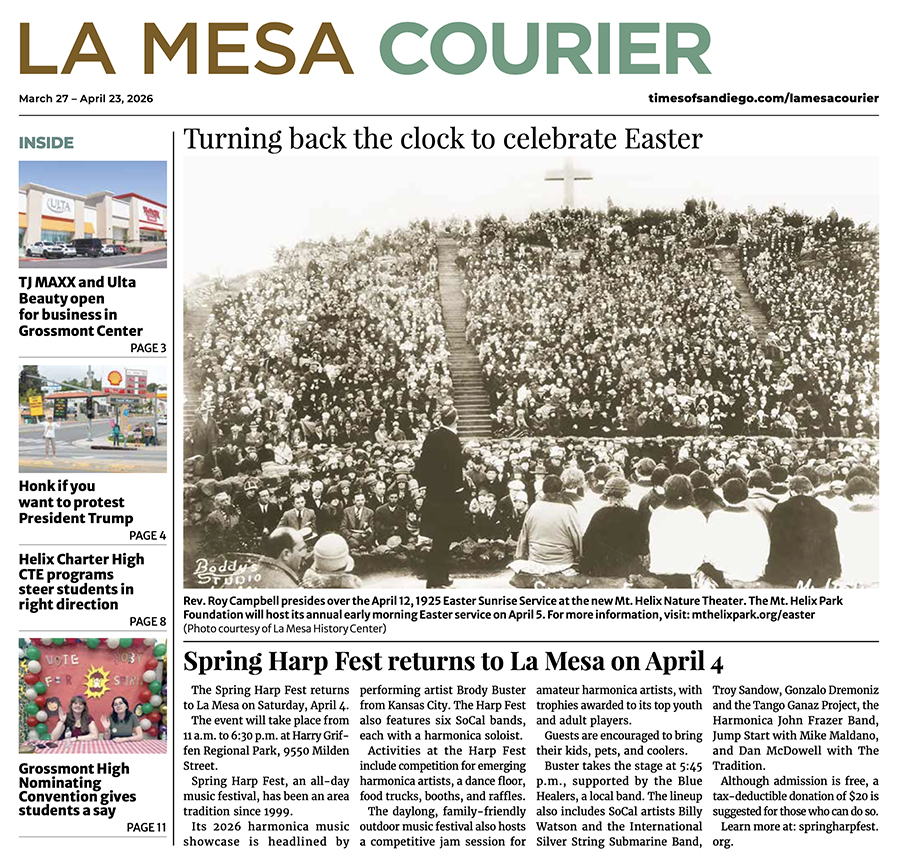 La Mesa Courier: March 27, 2026