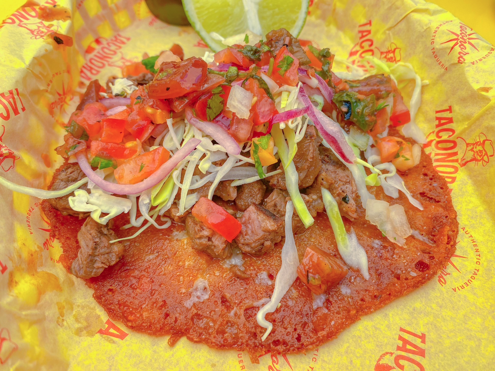 Sonora-style tacos with grilled steak in Pacific Beach at Taconora