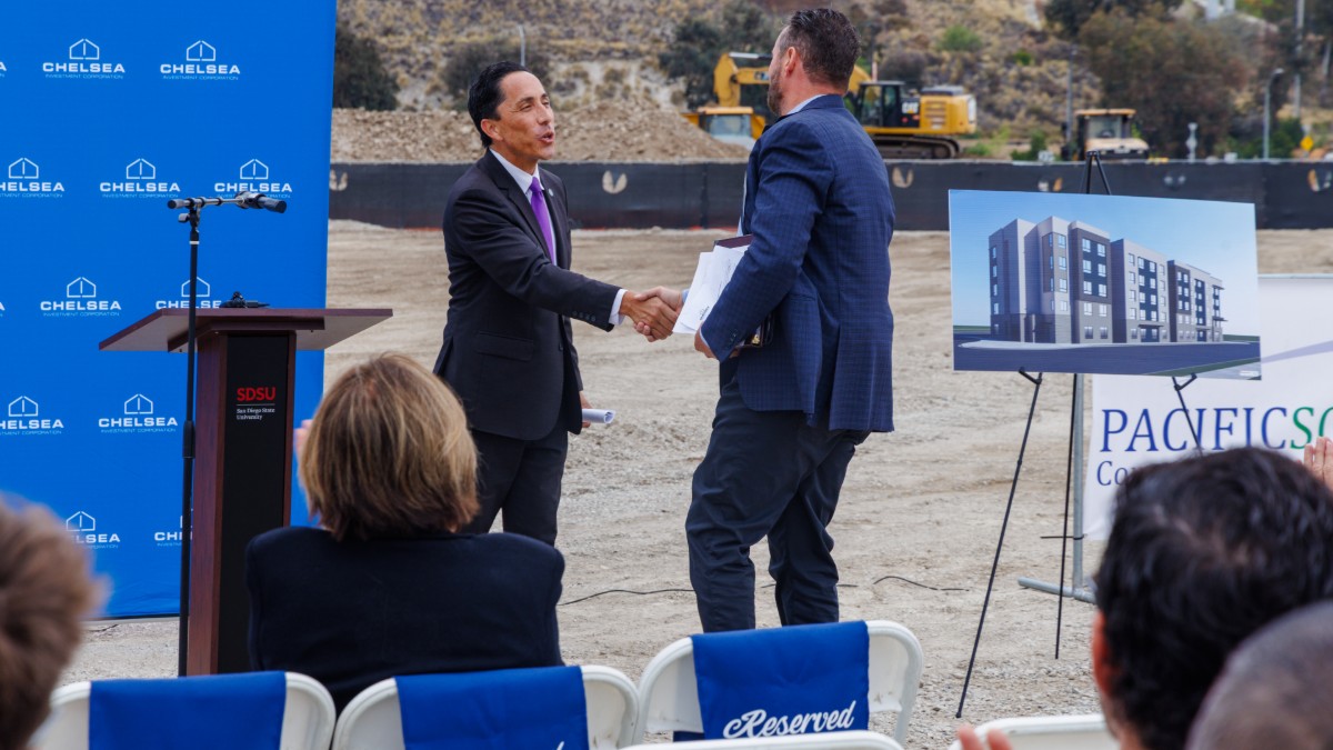 SDSU breaks ground for first affordable housing at Mission Valley campus site