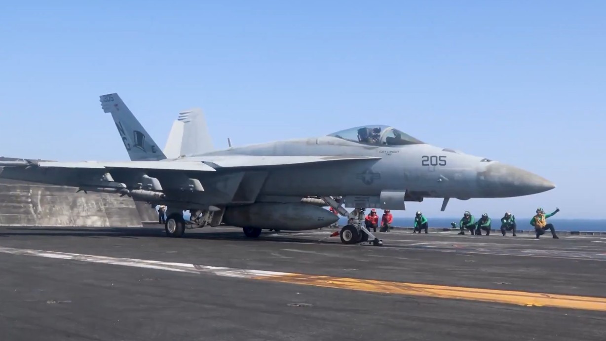 Jet from USS Abraham Lincoln fires on Iranian tanker evading blockade
