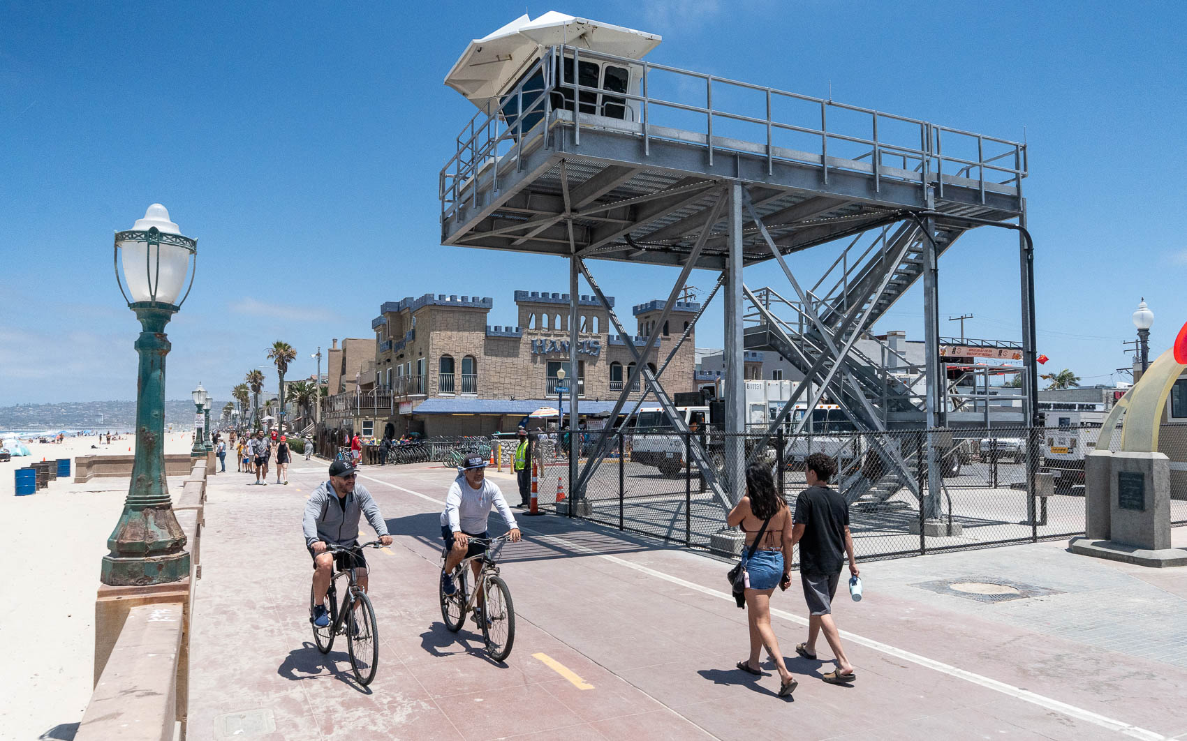 Temporary lifeguard tower rises over Mission Beach as city chases funding for new station