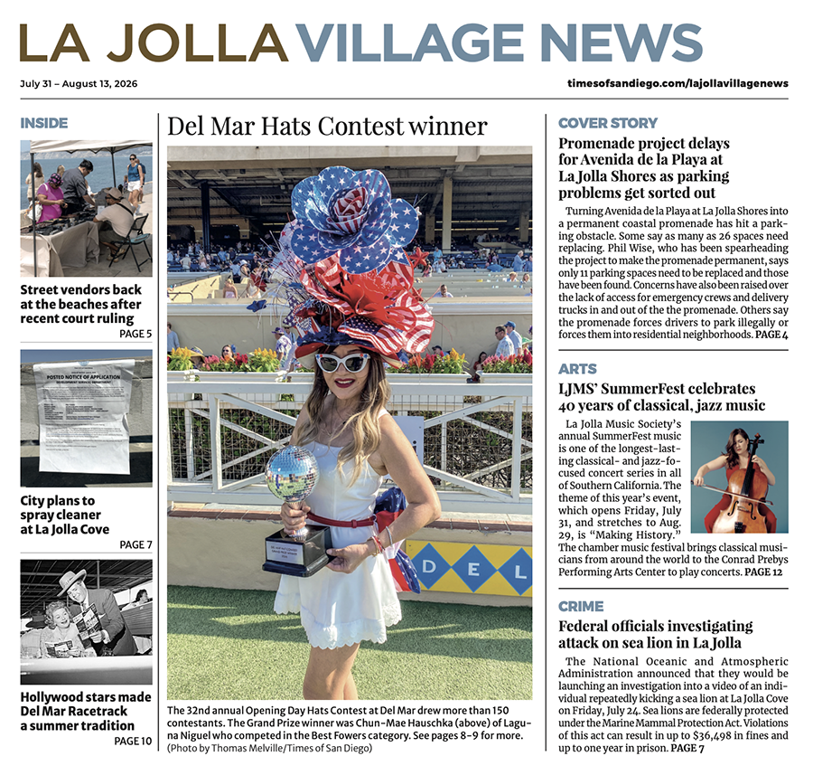 La Jolla Village News: July 31, 2026