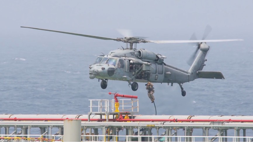 Pendleton Marines board oil tanker in Gulf of Oman to enforce blockade