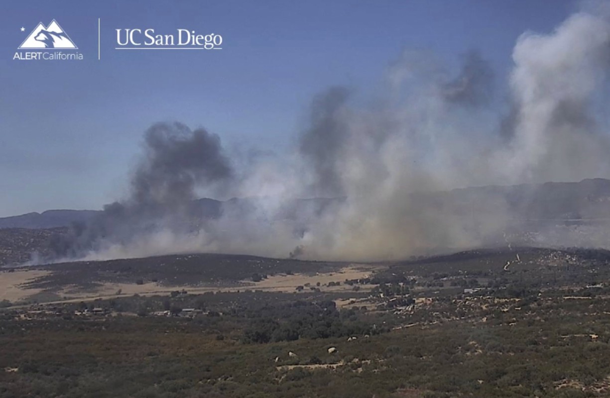 Evacuations ordered as fire crews battle Campo brush fire in extreme heat
