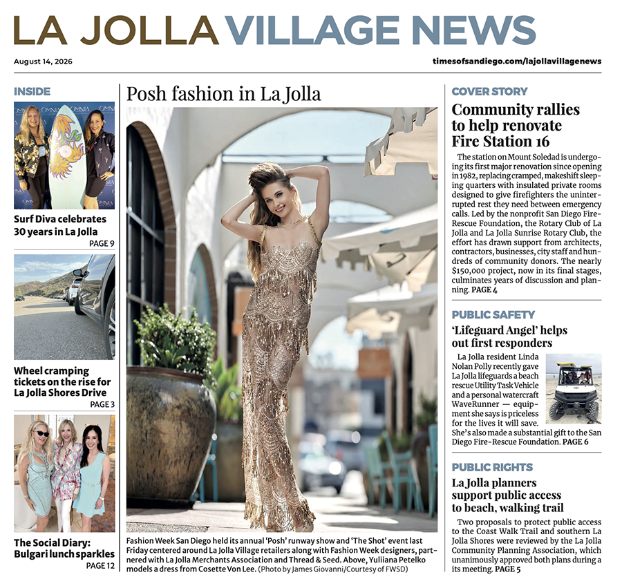 La Jolla Village News: August 14, 2026